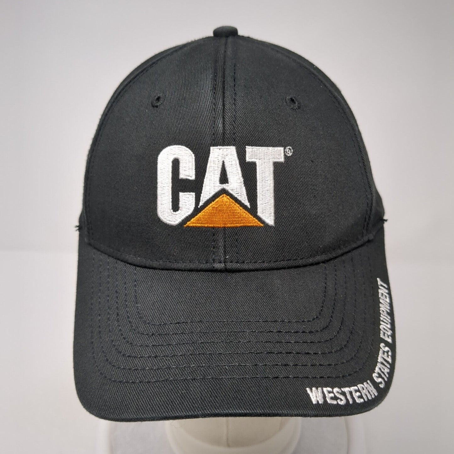 CAT Western States Equipment Black OS Adjustable Embroidered 6 Panel Cotton