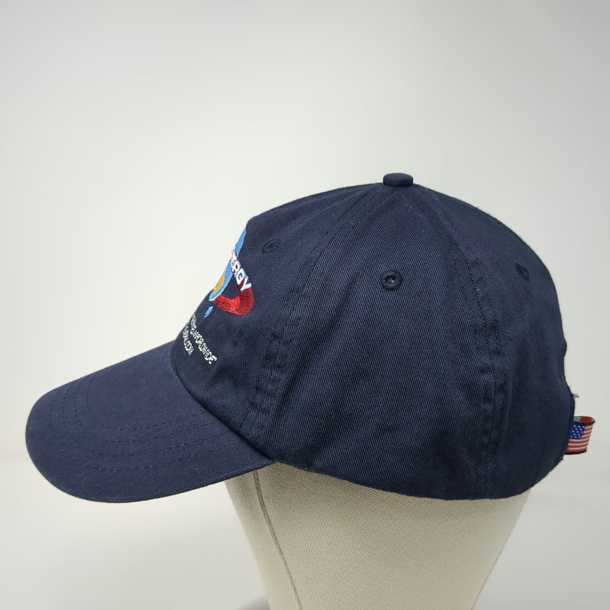 Total Energy Baseball Cap Blue OSFM Globe Logo Worldwide Services Slideback Hat