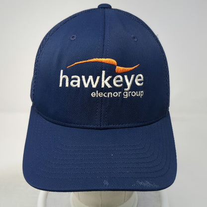 Flexfit Baseball Cap Blue Size XL Hawkeye Elecnor Group Mesh Back Stretch Hat