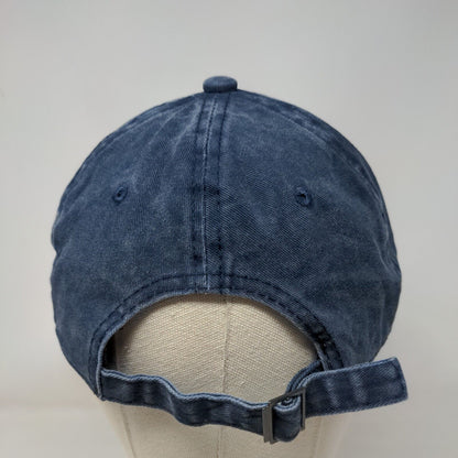 Alucard Slideback Hat Blue One Size Adjustable Solid 6 Panel Vent Holes