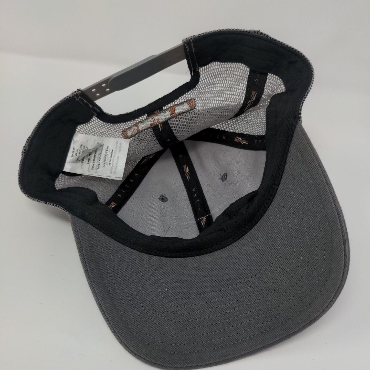 Sitka Bozeman MT Snapback Trucker Hat Gray OSFA Adjustable Mesh Back Cotton