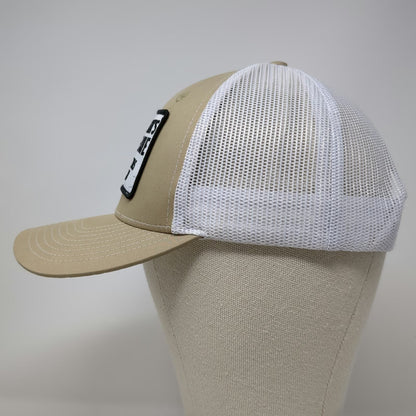 Terry Blacks Barbecue Trucker Hat Beige One Size Snapback Mesh White Black