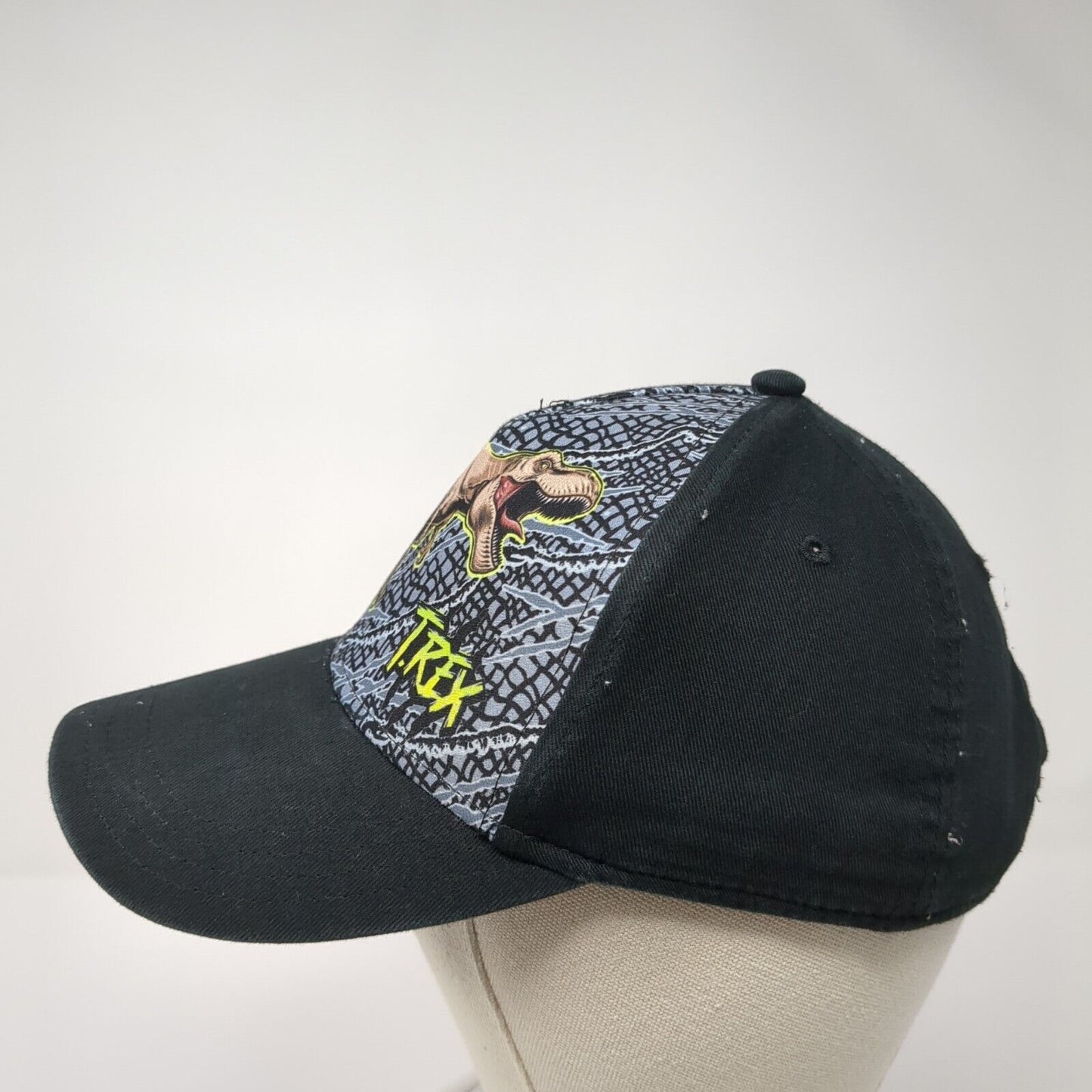 Trex Dinosaur Youth Snapback Hat Black OS Adjustable 6 Panel Jurassic World