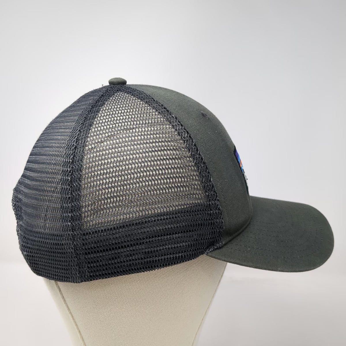 Patagonia Trucker Hat Gray One Size Mesh Back Snapback Fitz Roy Logo Patch