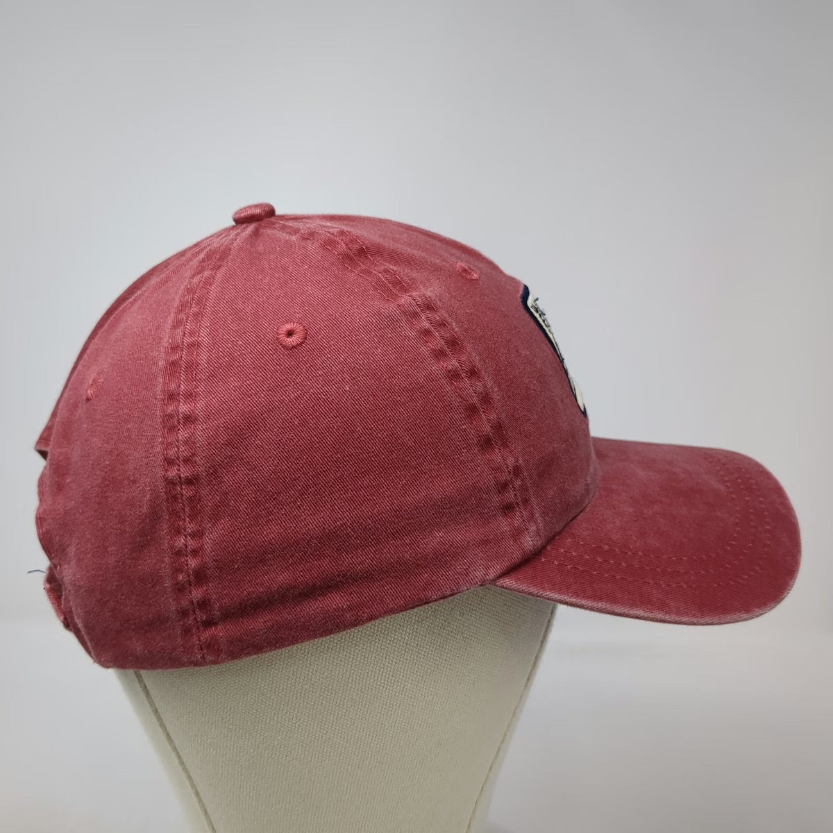 Ahead Baseball Cap Red One Size Beaches Turks & Caicos Palm Tree Slideback Hat