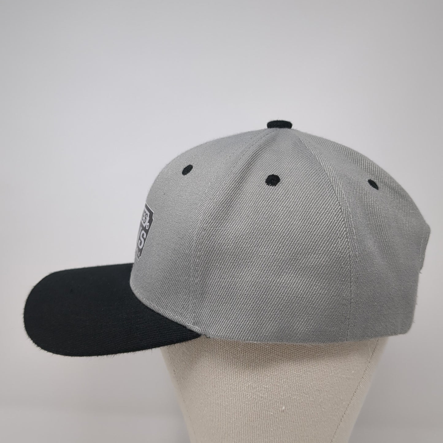 T-Bones Guns Strapback Hat Gray One Size Adjustable Colorblock Outdoor