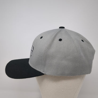 T-Bones Guns Strapback Hat Gray One Size Adjustable Colorblock Outdoor