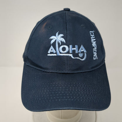 Aloha Champions Warriors Strapback Hat Blue One Size Adjustable Port & Company