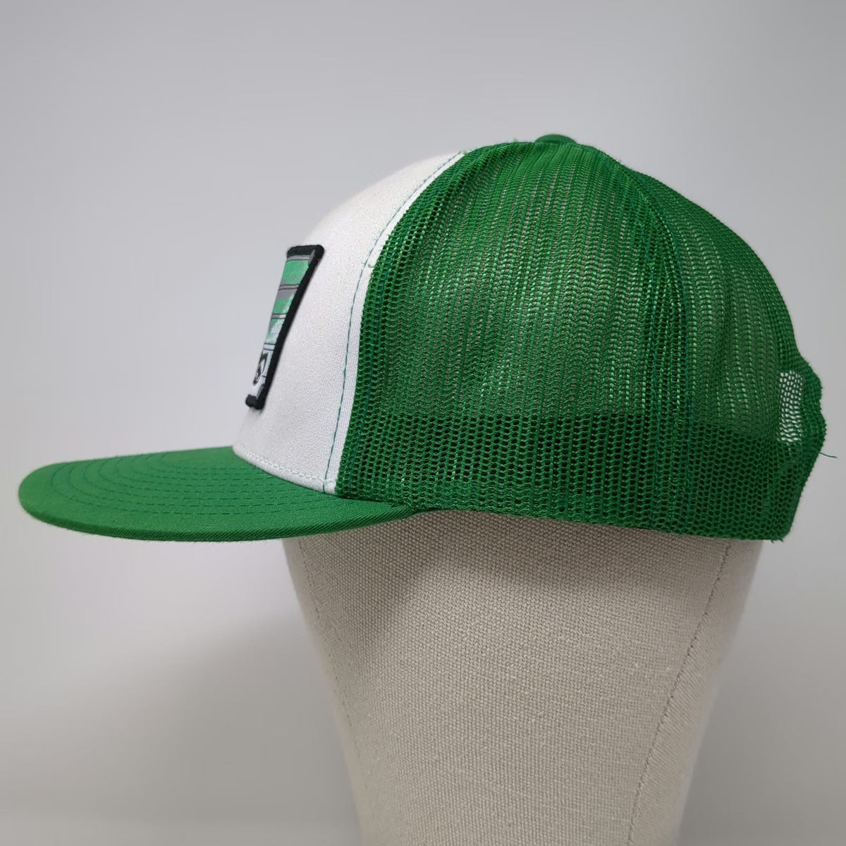 Stryder Trucker Hat Green One Size Cascade Idaho Snowmobile Snapback Mesh Back