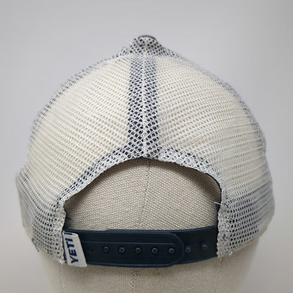 YETI Trucker Hat Blue One Size Snapback Mesh Embroidered Logo Coolers Outdoor