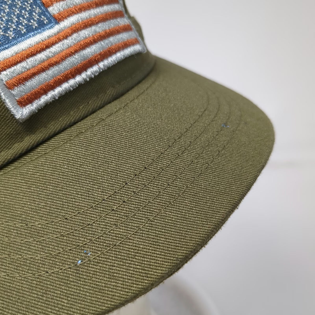 Teetot & Co. Army Cap Green One Size American Flag Patch Polyester Strapback Hat