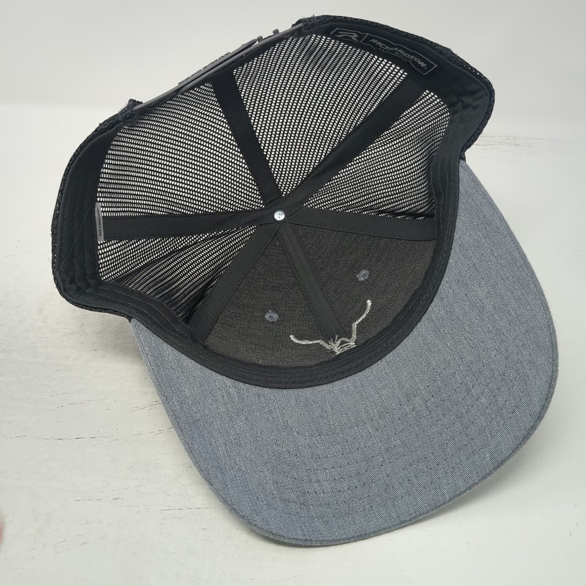 Richardson Trucker Hat Gray L Wildhorse Springs Ranch Mesh Snapback Steer Hat