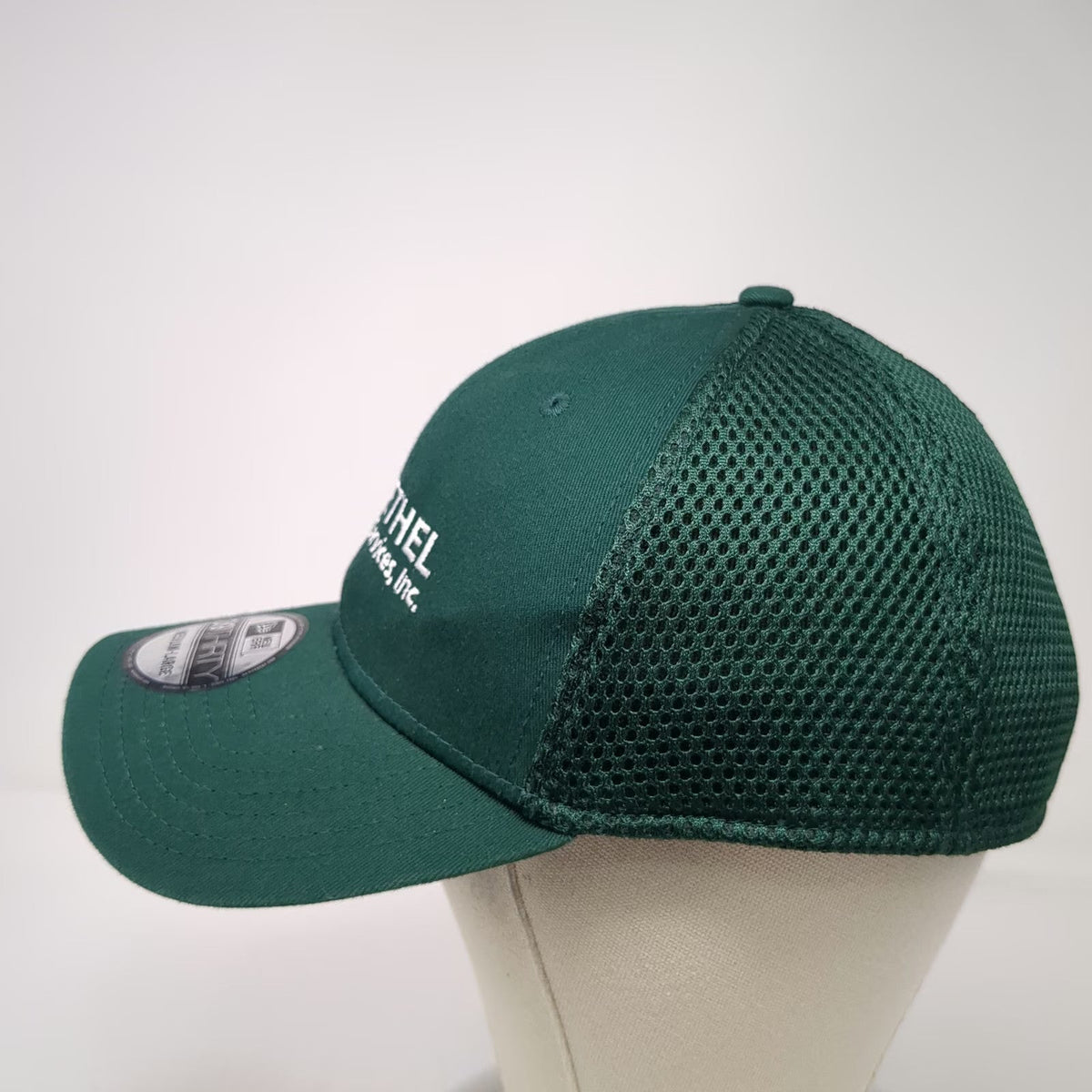 New Era Baseball Cap Green L Bethel Child Care Services Mesh Back 39THIRTY Hat