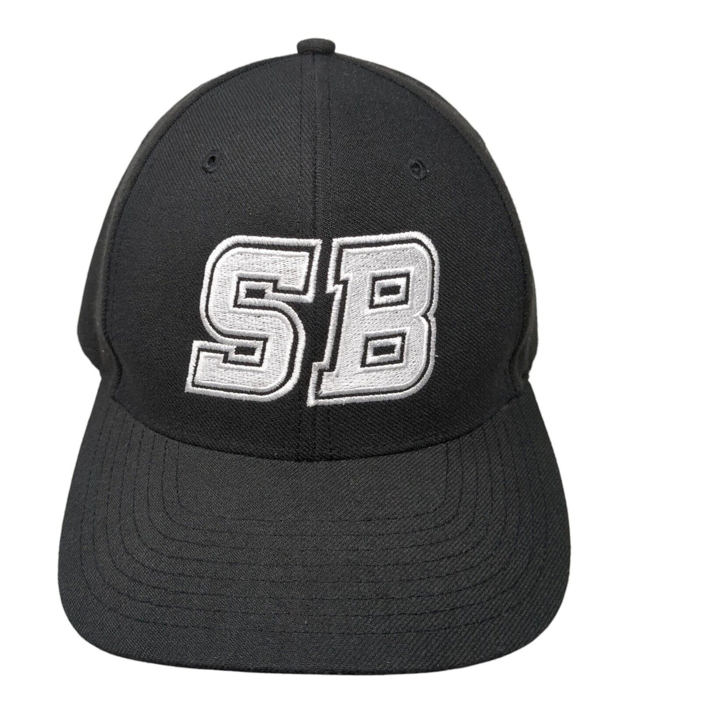 SB Strapback Hat Black Medium-Large Adjustable Embroidered Richardson