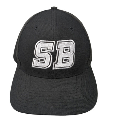 SB Strapback Hat Black Medium-Large Adjustable Embroidered Richardson