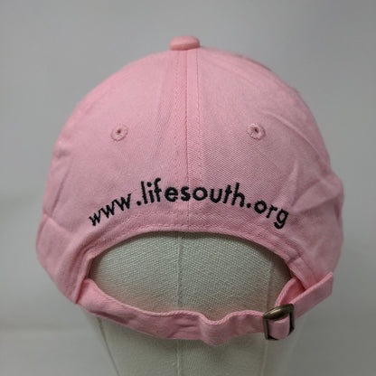 Life South Community Blood Centers Slideback Hat Pink One Size Embroidered