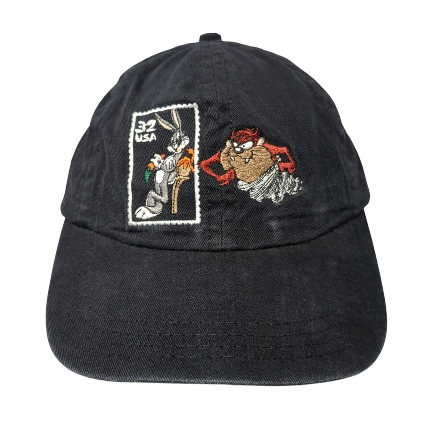 Bugs Bunny Taz Snapback Hat Black One Size Adjustable Looney Tunes