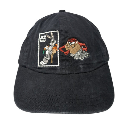 Bugs Bunny Taz Snapback Hat Black One Size Adjustable Looney Tunes