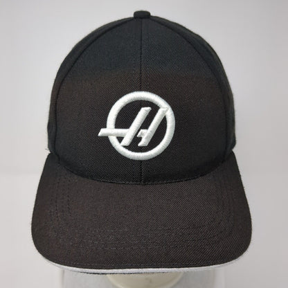 Haas Snapback Hat Black One Size Adjustable Embroidered 6 Panel Graffiti