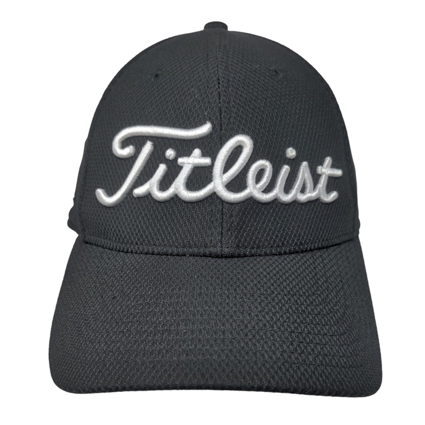 Titleist Fitted Hat Black Medium-Large Embroidered 6 Panel New Era