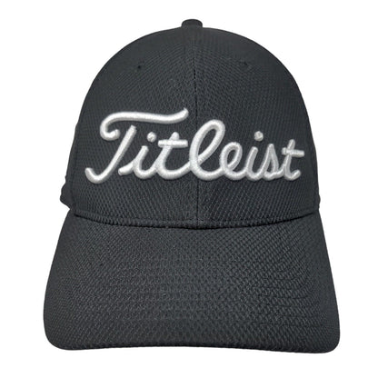 Titleist Fitted Hat Black Medium-Large Embroidered 6 Panel New Era