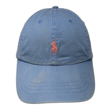 Polo Ralph Lauren Baseball Cap Blue One Size Orange Embroidered Polo Hat