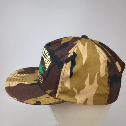 Geiger Bros 5 Panel Brown Green Camo One Size Hat Desert Storm Dalmo Victor USA