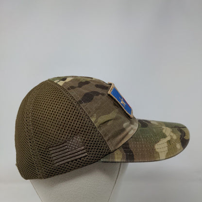 Texas Flag Strapback Trucker Hat Camouflage OS Embroidered Patriotic Nine Line
