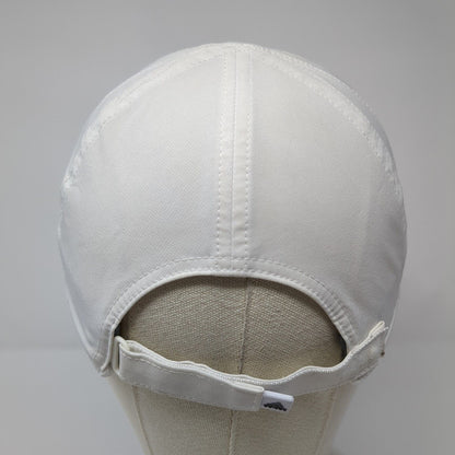 Adidas Aeroready Strapback Hat White One Size 3 Stripes Adjustable