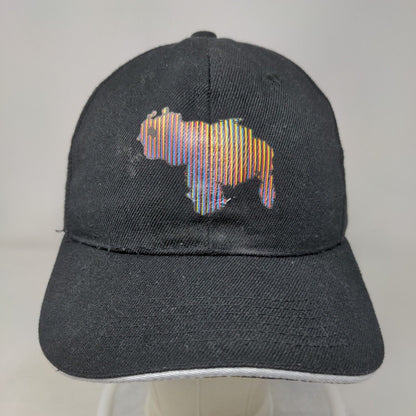 Unbranded Strapback Hat Black One Size Adjustable Vented Holes 6 Panel