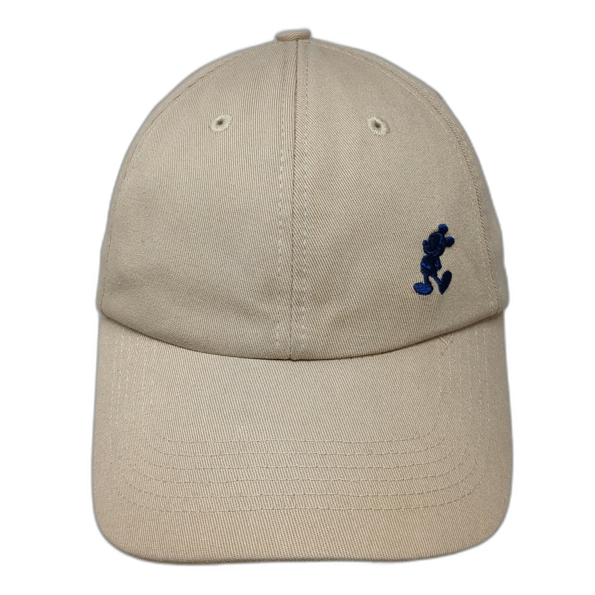 Disney Parks Baseball Cap Beige One Size Mickey Mouse Embroidered Cotton Hat