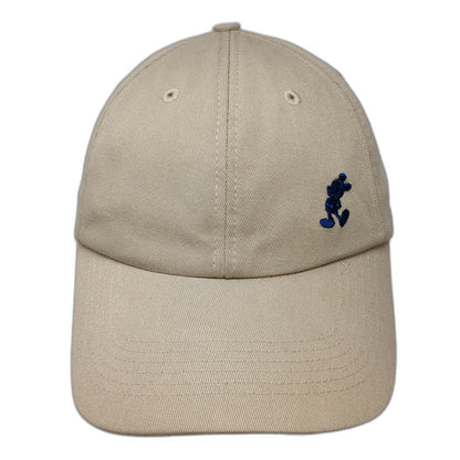 Disney Parks Baseball Cap Beige One Size Mickey Mouse Embroidered Cotton Hat