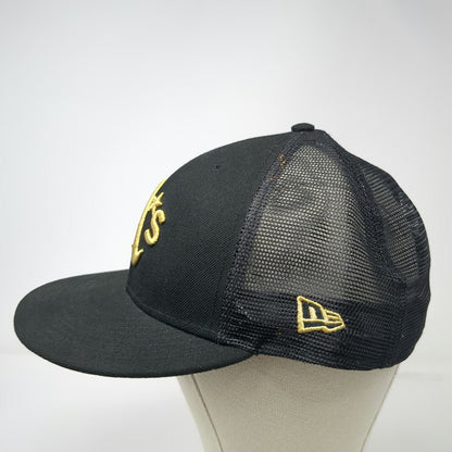 New Era Oakland Athletics MLB Trucker Hat Black Gold 7 7/8 ASG 2022 Mesh Pattern