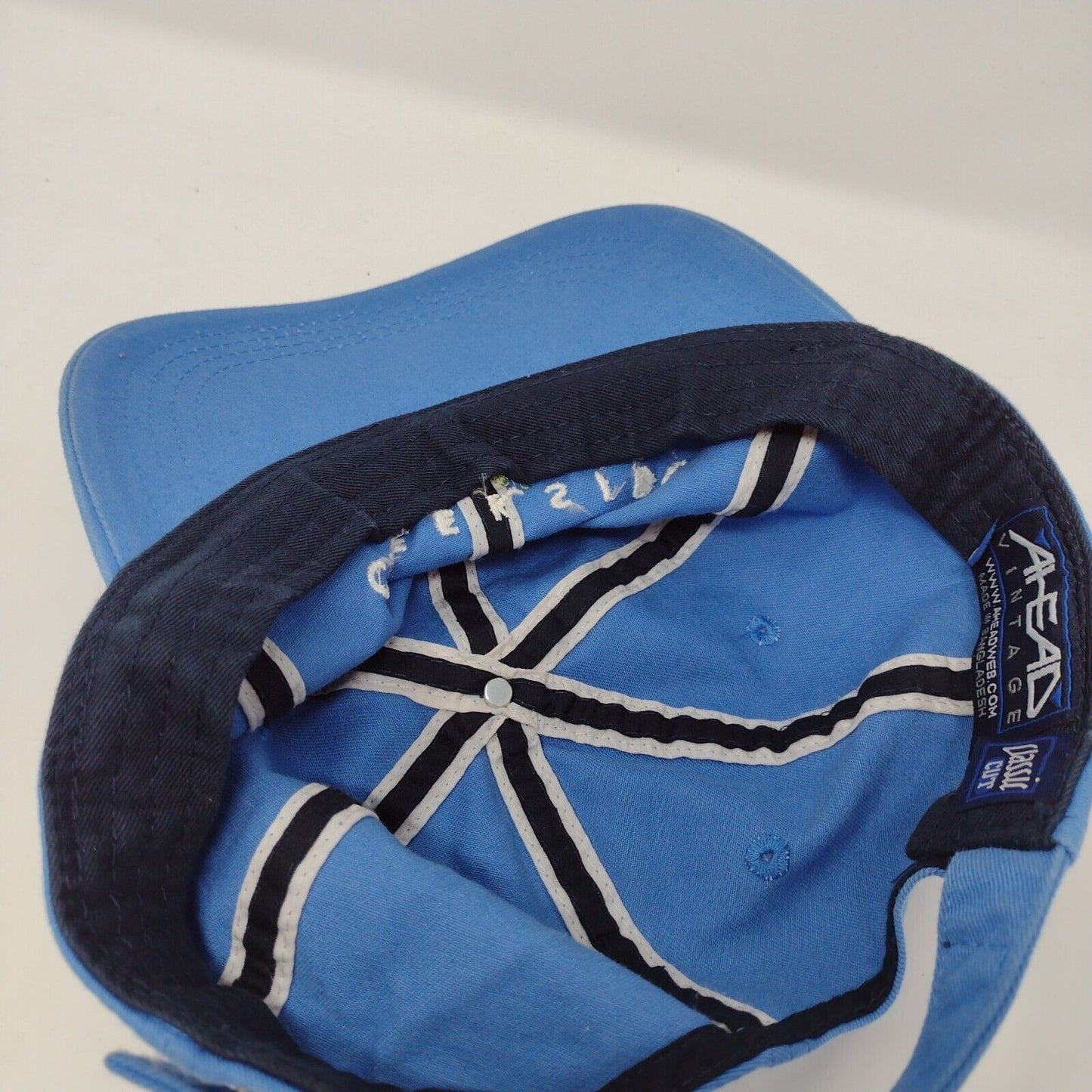 Creekside Sun Valley Slideback Hat Blue OSFA Classic Cut Ahead Vintage Cotton