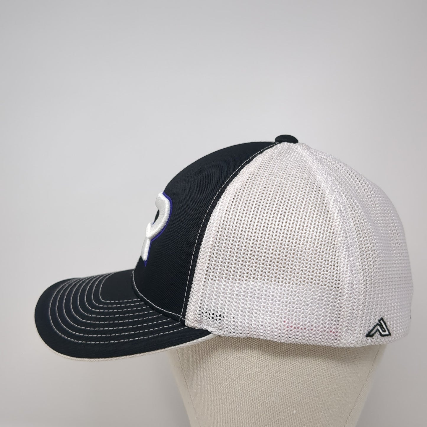Rocky Herb Fitted Trucker Hat Black 8 Embroidered Mesh Back Pacific Headwear