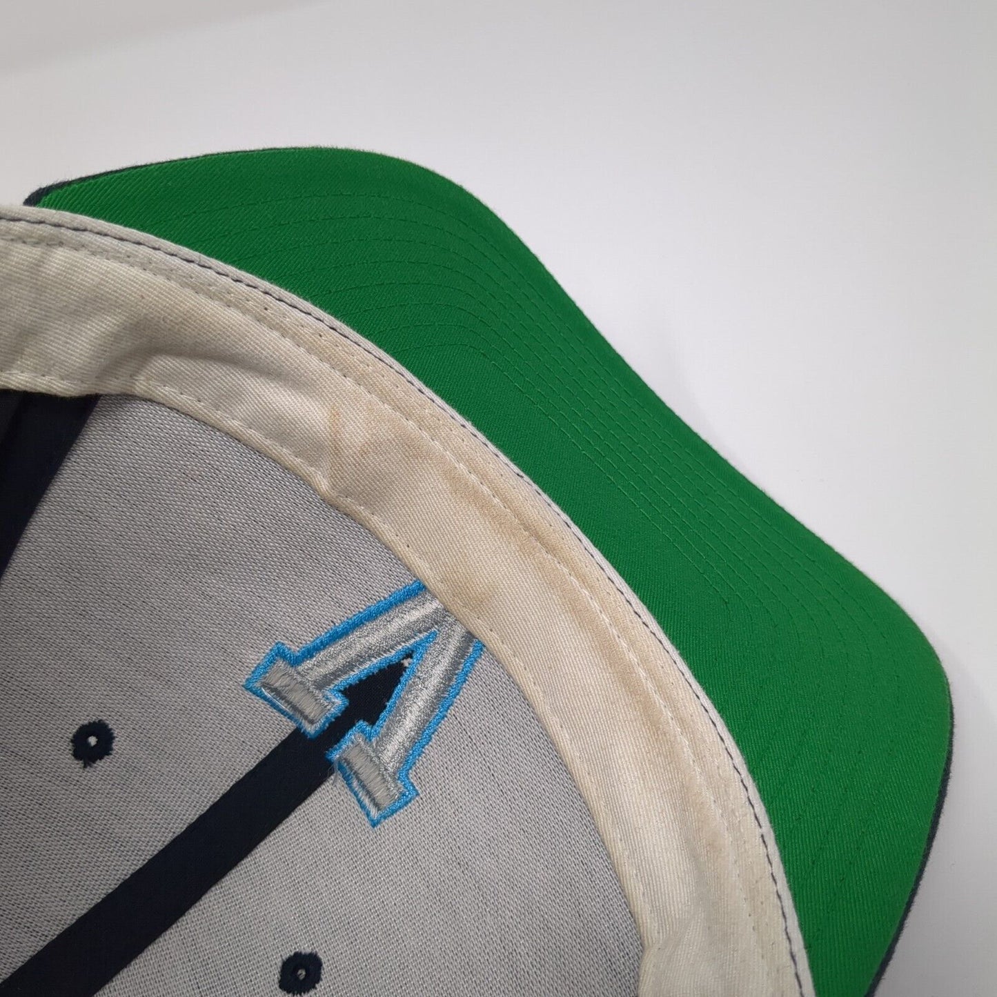 Letter V Strapback Hat Blue One Size Adjustable Solid Pacific Headwear