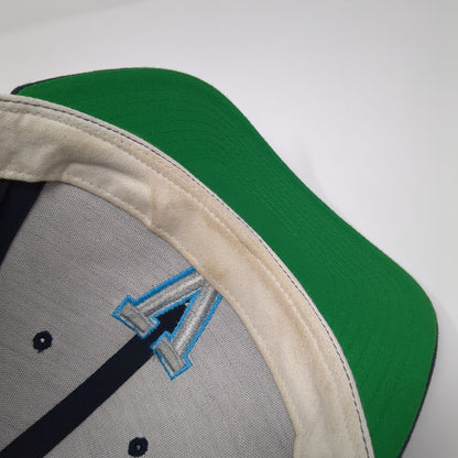 Letter V Strapback Hat Blue One Size Adjustable Solid Pacific Headwear