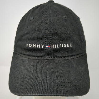 Tommy Hilfiger Baseball Cap Black One Size Embroidered Logo Strapback Hat