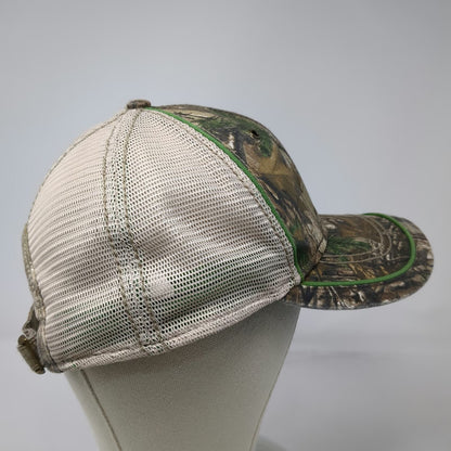 John Deere Baseball Cap Green One Size Camo Mesh Trucker Hat Logo Slideback