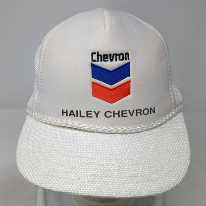 Designer Award Headwear Trucker Hat White One Size Chevron Logo Mesh Snapback