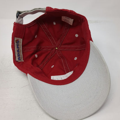 Adams Baseball Cap Red One Size Axiom Logo Slideback Contrast Stitching Hat