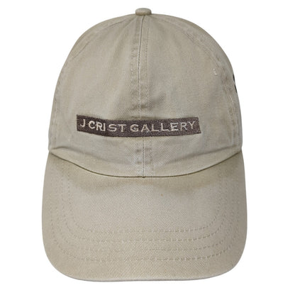 J Crist Gallery Slideback Hat Beige One Size Adjustable Port & Company
