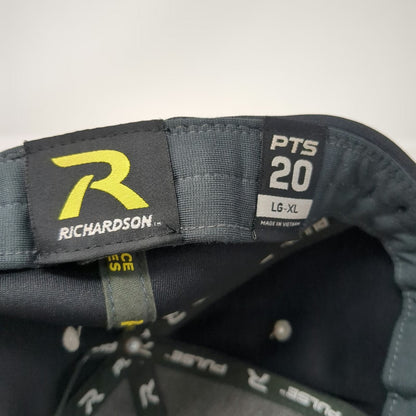 Richardson Baseball Cap Black XL Fitted Pulse Embroidered Clutch Logo Sports Hat