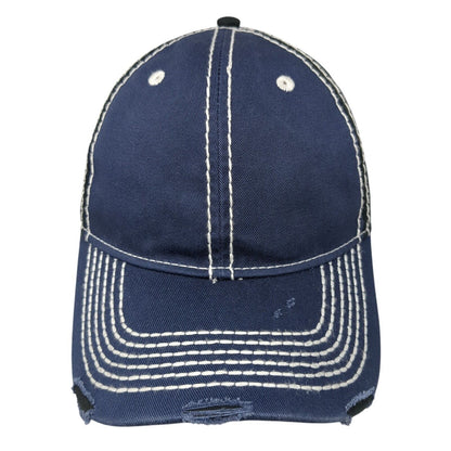 Adams Slideback Hat Multicolor One Size Adjustable 6 Panel Distressed Blank