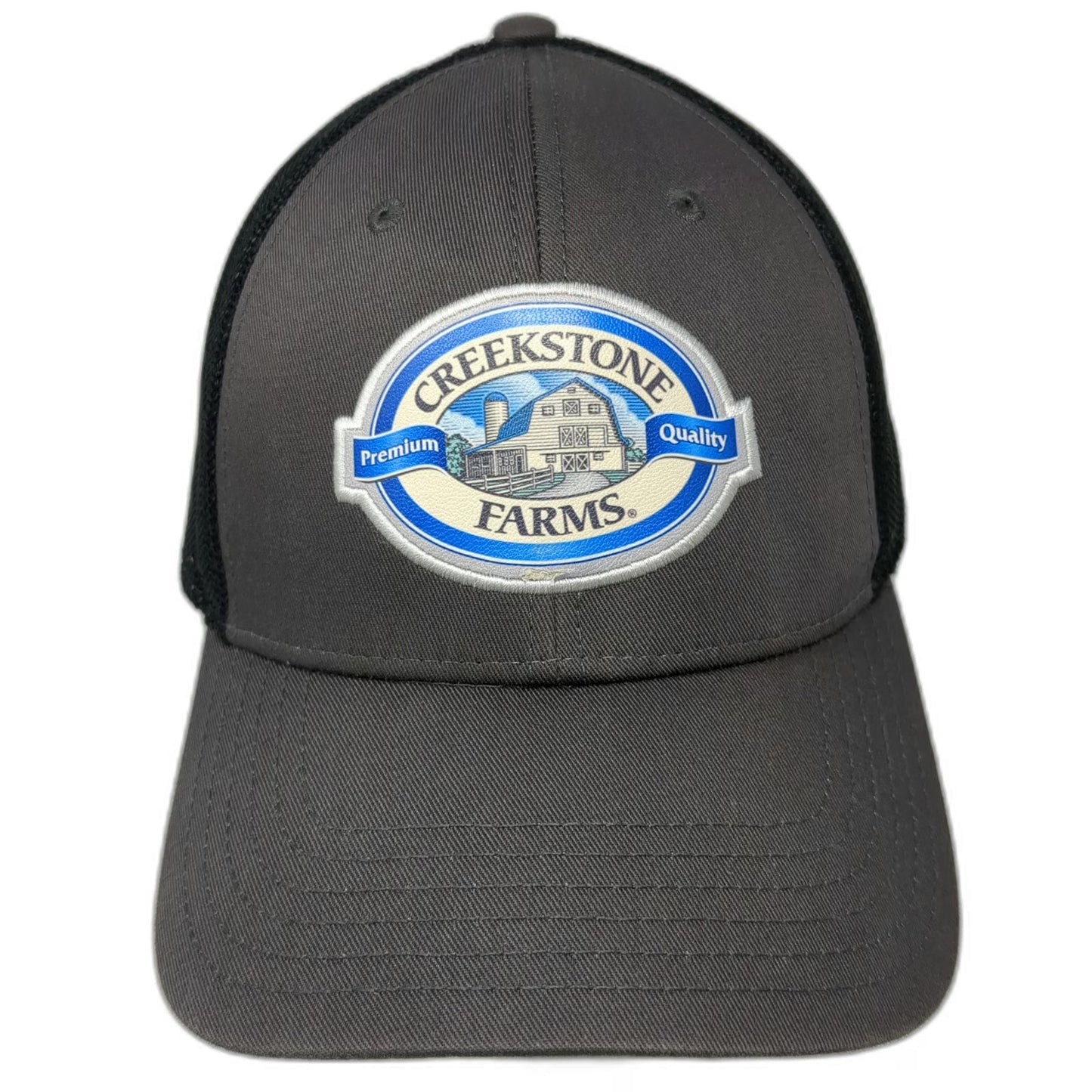 Otto Trucker Hat Gray One Size Creekstone Farms Beef Barn Patch Snapback Mesh