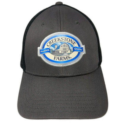 Otto Trucker Hat Gray One Size Creekstone Farms Beef Barn Patch Snapback Mesh