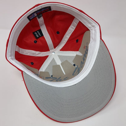 brrrº Fitted Hat Red Size 7 1/4 Lightweight Embroidered 6 Panel The Game Pro