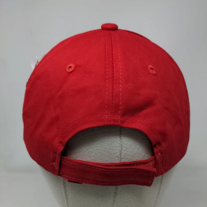Cruising With Carnival Strapback Hat Red XXL Adjustable Vented Holes Cotton