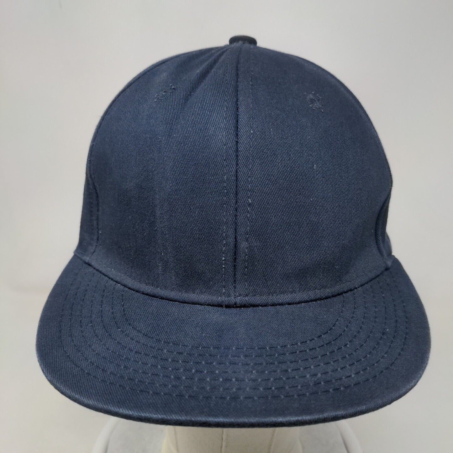 Cursedi Snapback Hat Blue OSFA Adjustable Vented Holes 6 Panel Blank