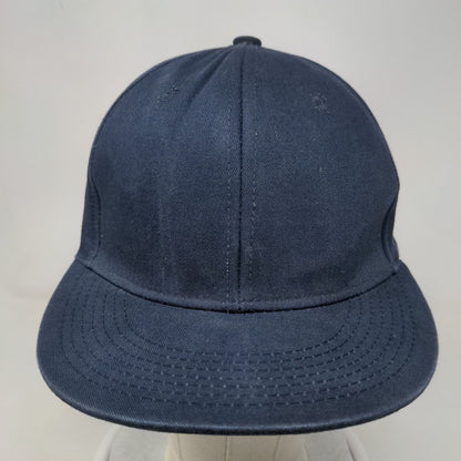 Cursedi Snapback Hat Blue OSFA Adjustable Vented Holes 6 Panel Blank